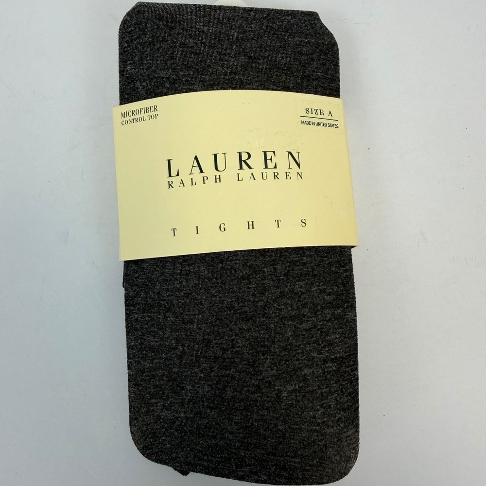 Lauren Ralph Lauren Tights Women Size A Coal Microfiber Control Top NWT‎